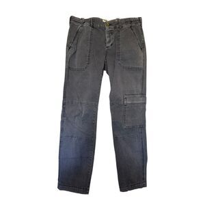 ANTHROPOLOGIE HEI HEI women's size 26 The Wanderer cargo ankle gray pants